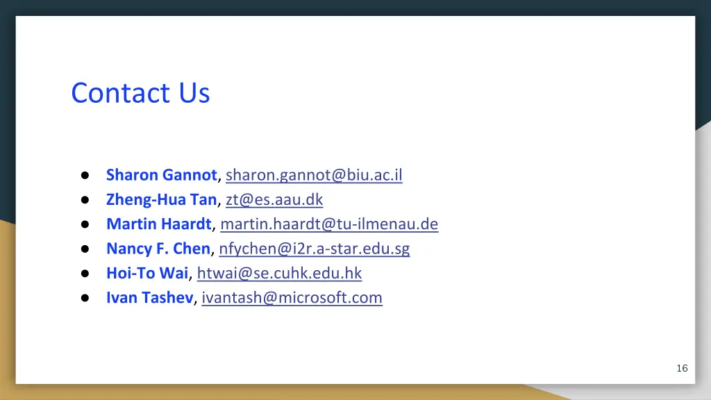 contact us