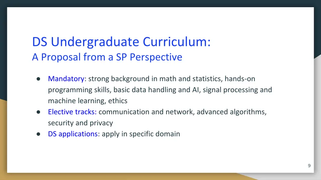 ds undergraduate curriculum a proposal from