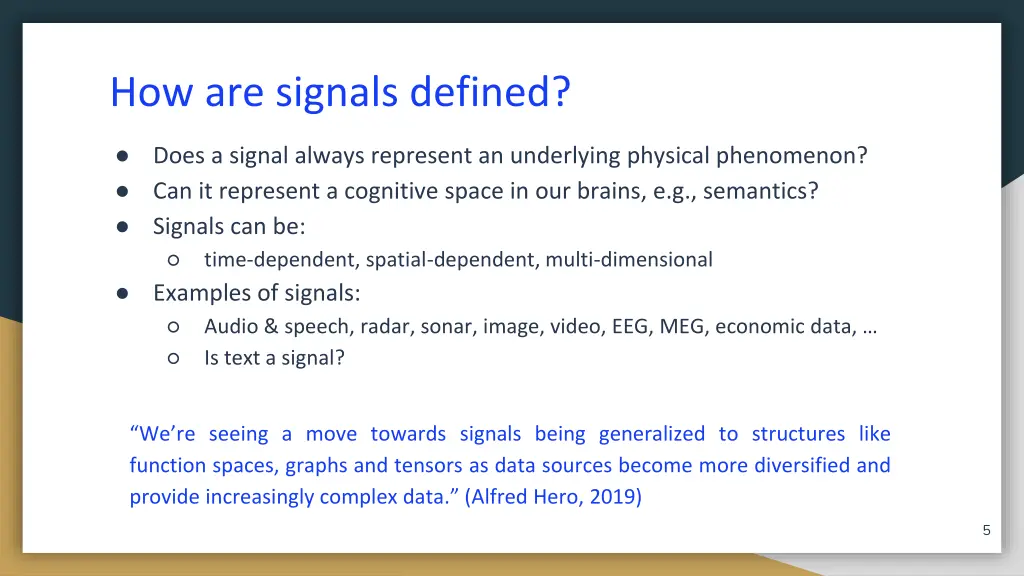how are signals defined