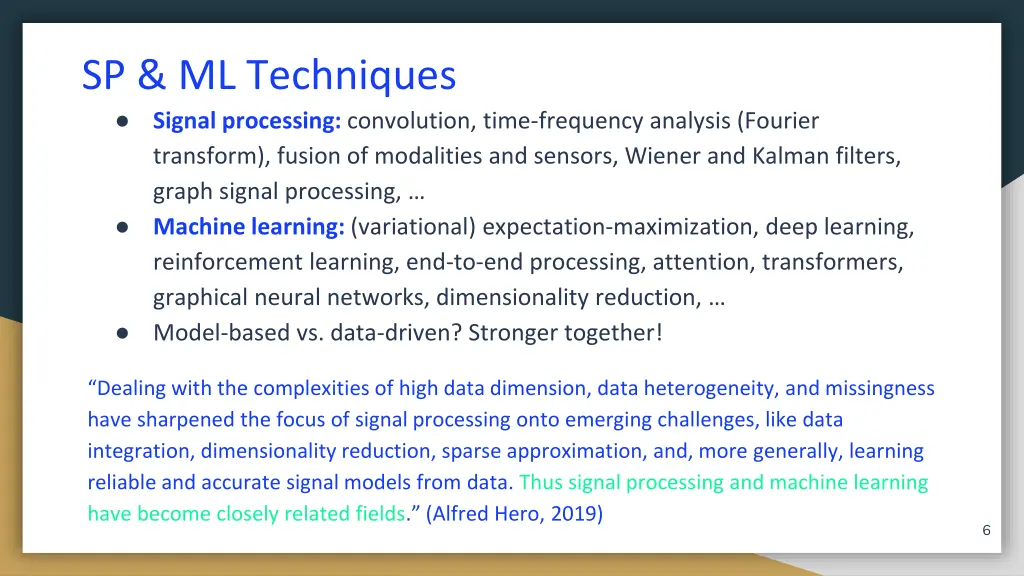 sp ml techniques signal processing convolution