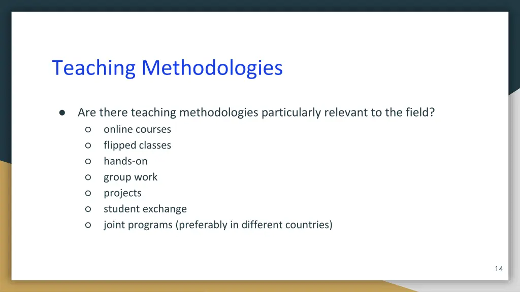 teaching methodologies
