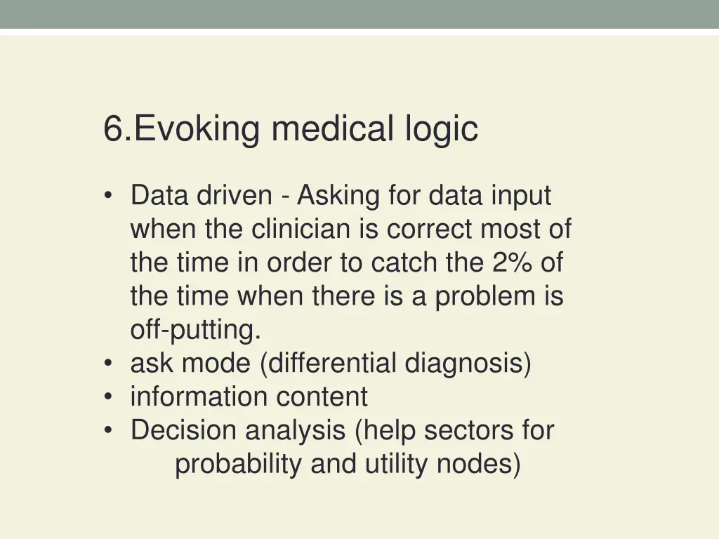 6 evoking medical logic
