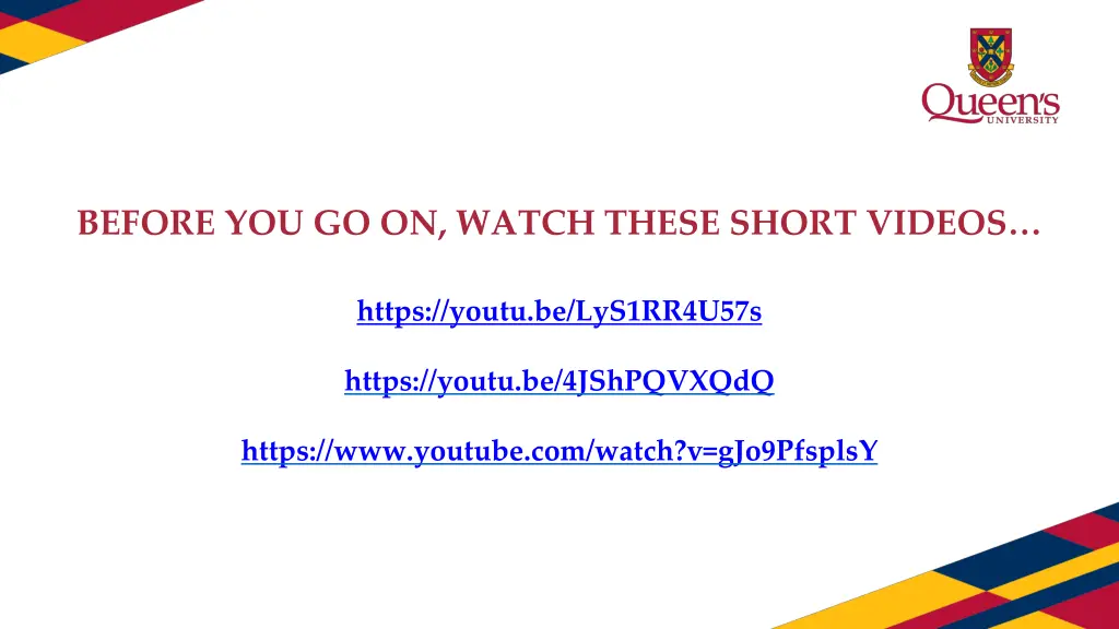 before you go on watch these short videos