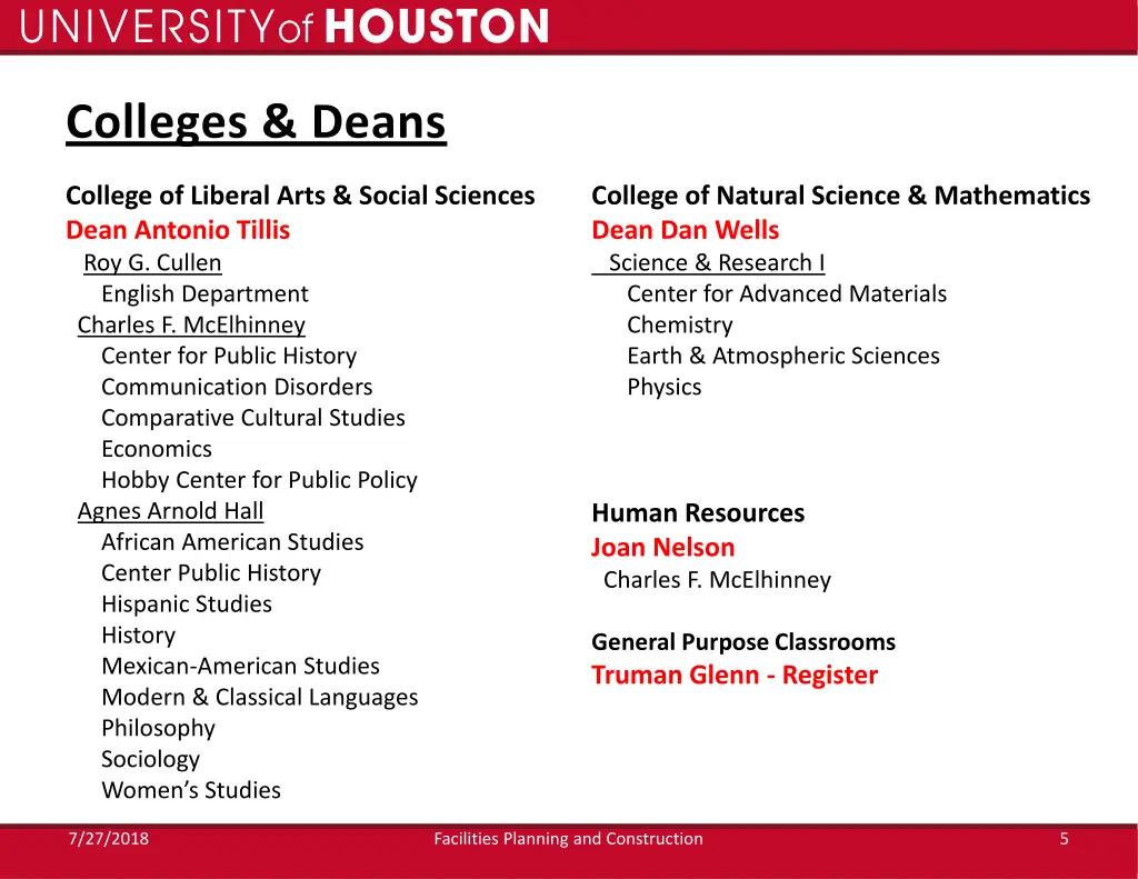 colleges deans