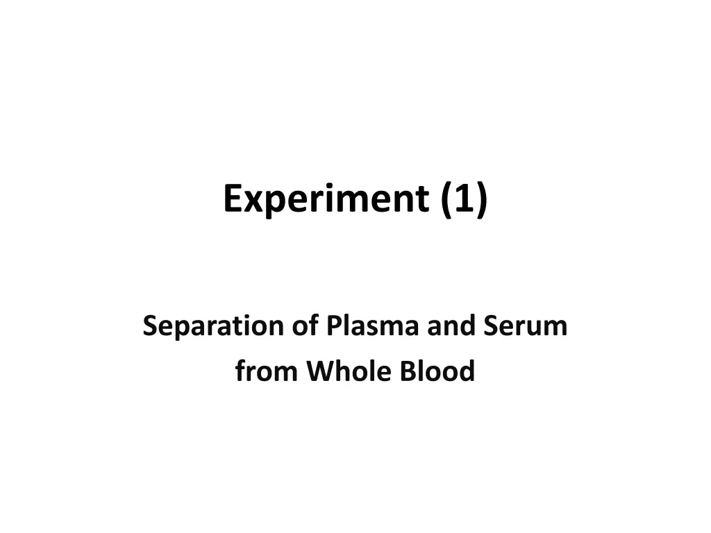 experiment 1