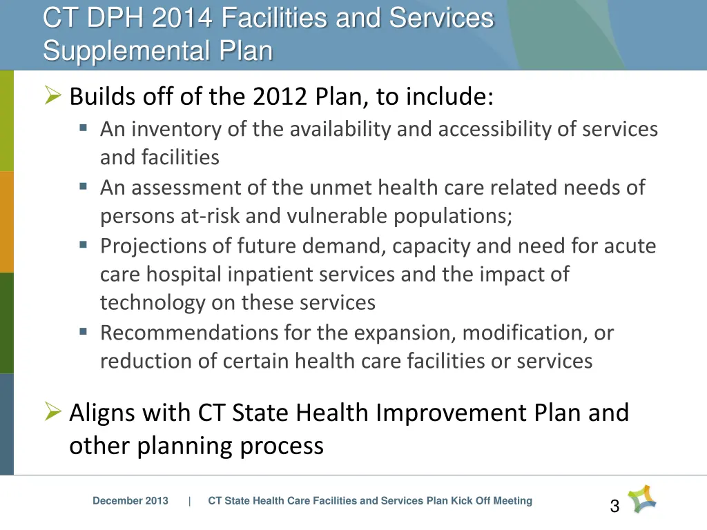 ct dph 2014 facilities and services supplemental