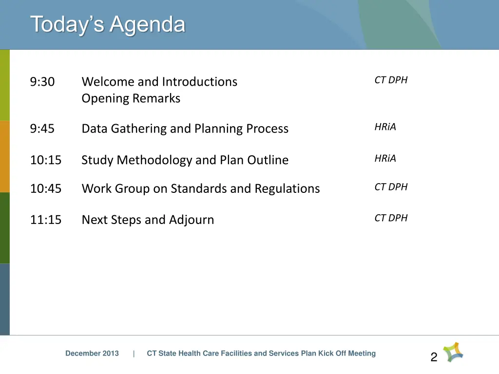 today s agenda