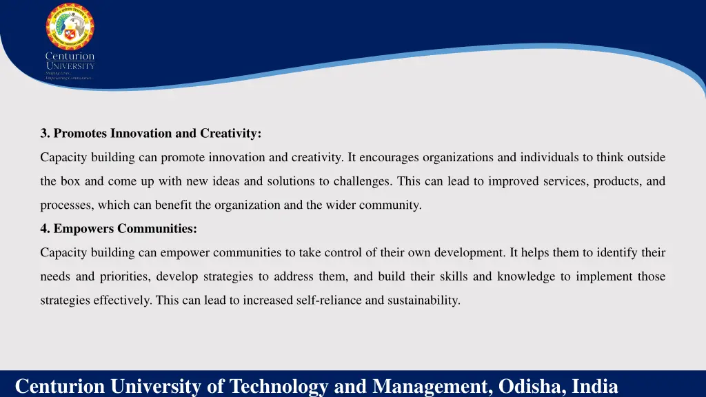 3 promotes innovation and creativity
