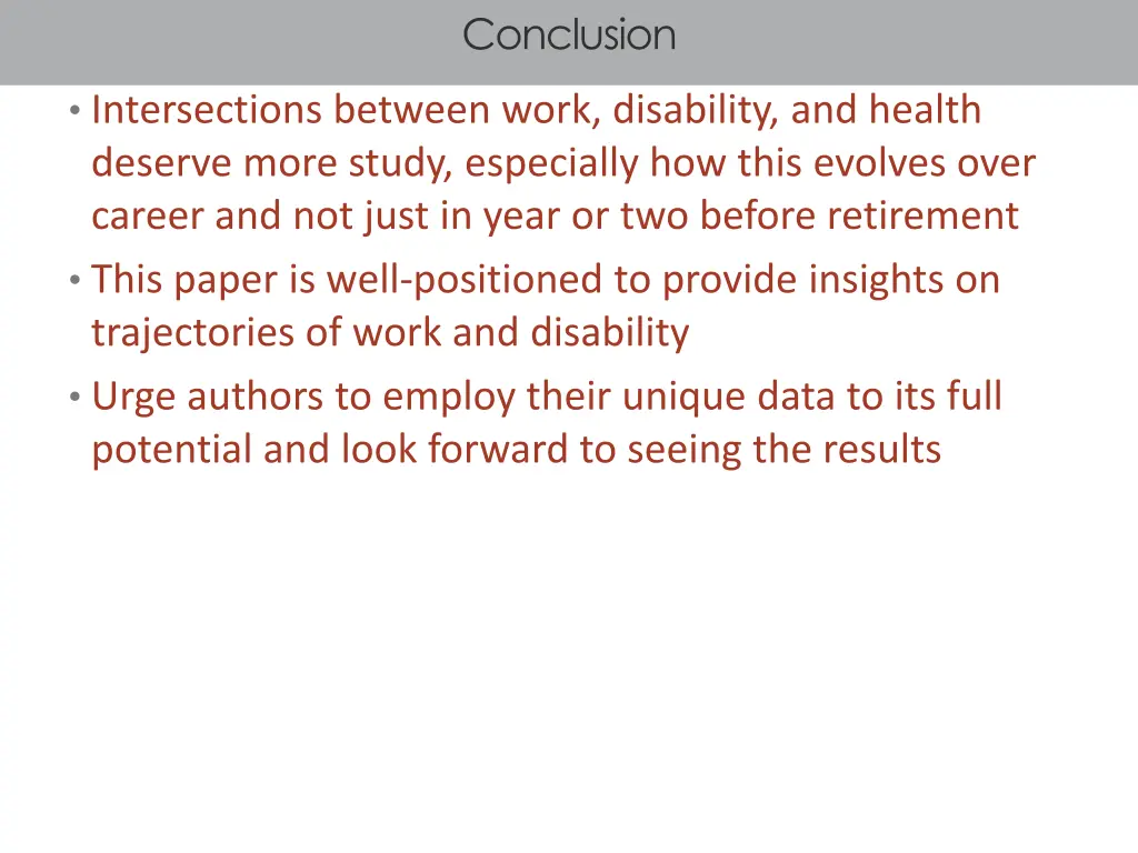 conclusion