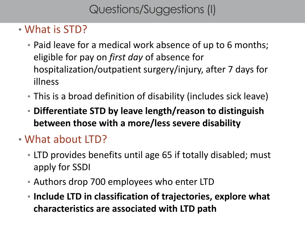 questions suggestions i