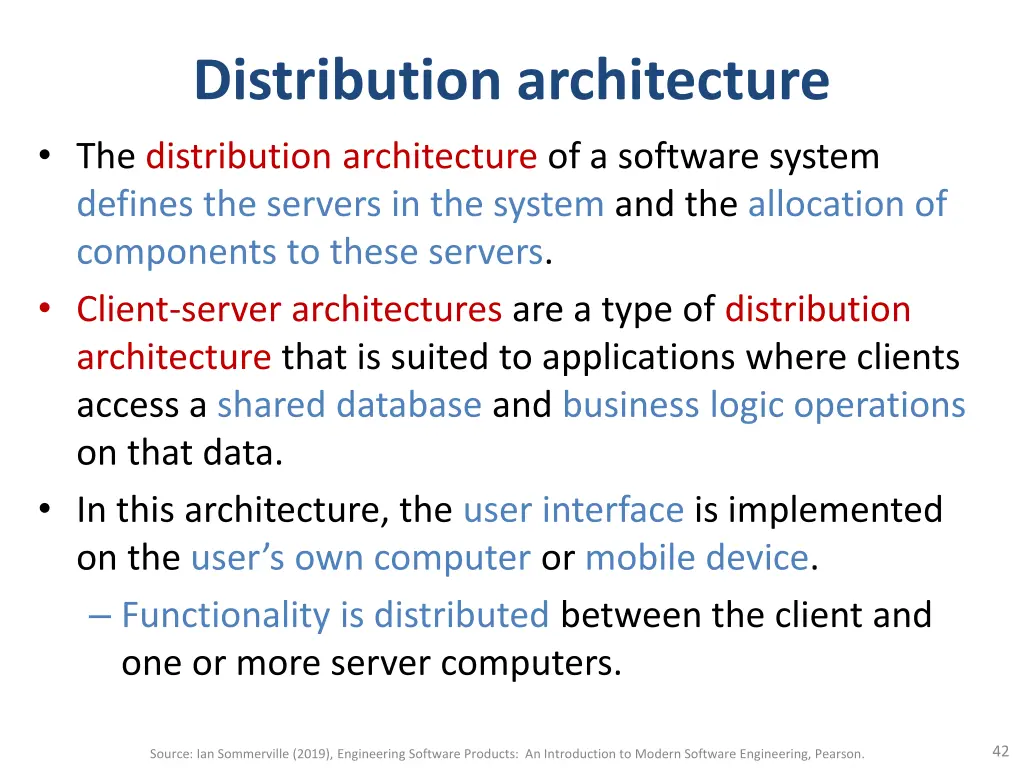 distribution architecture the distribution