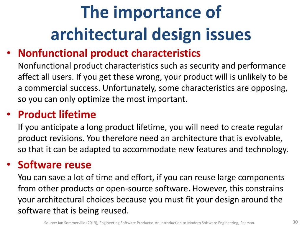 the importance of architectural design issues