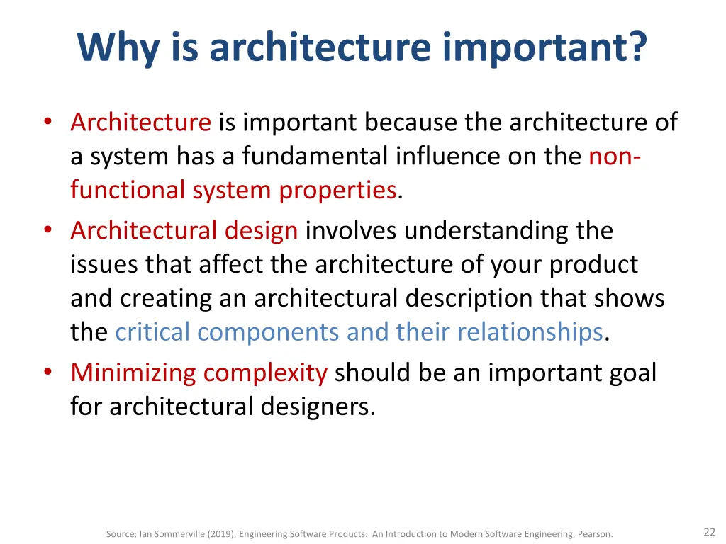 why is architecture important