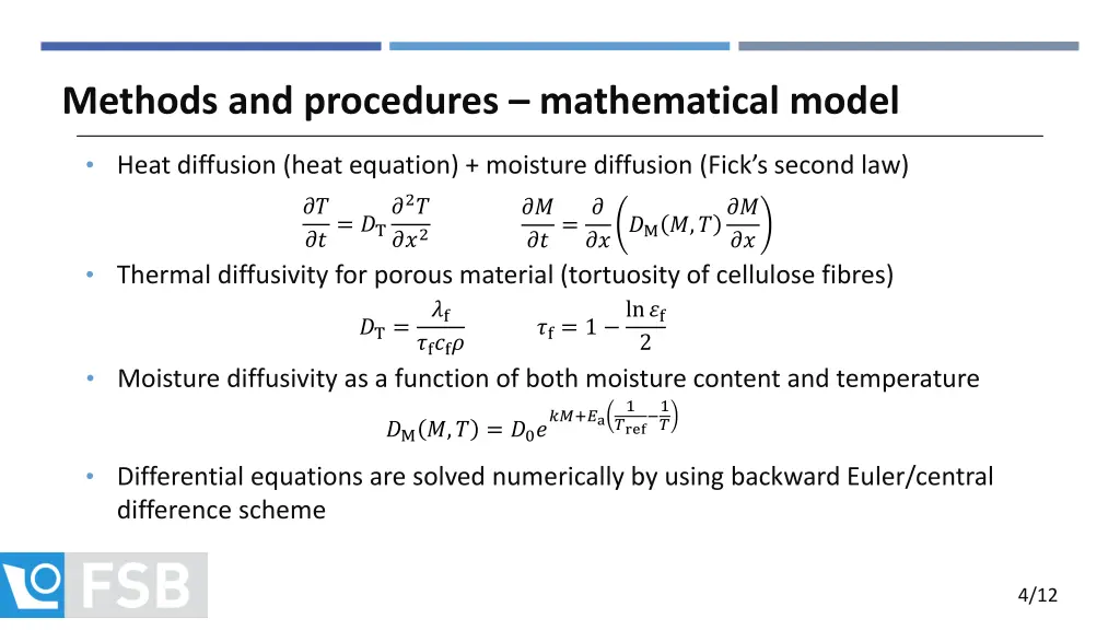 methods and procedures mathematical model