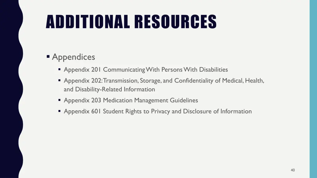 additional resources