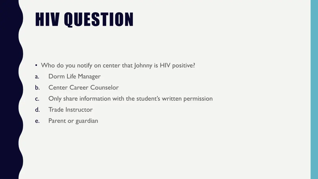 hiv question