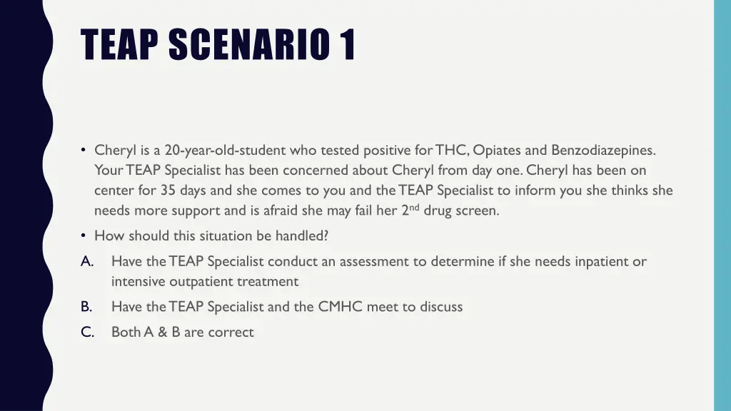 teap scenario 1