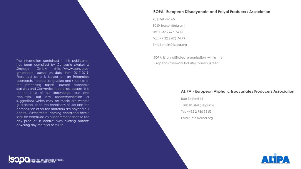 isopa european diisocyanate and polyol producers