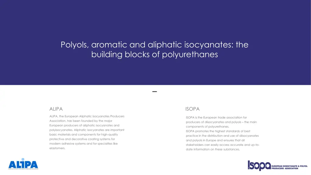 polyols aromatic and aliphatic isocyanates