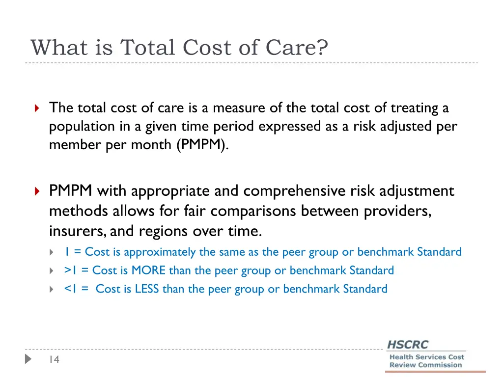 what is total cost of care