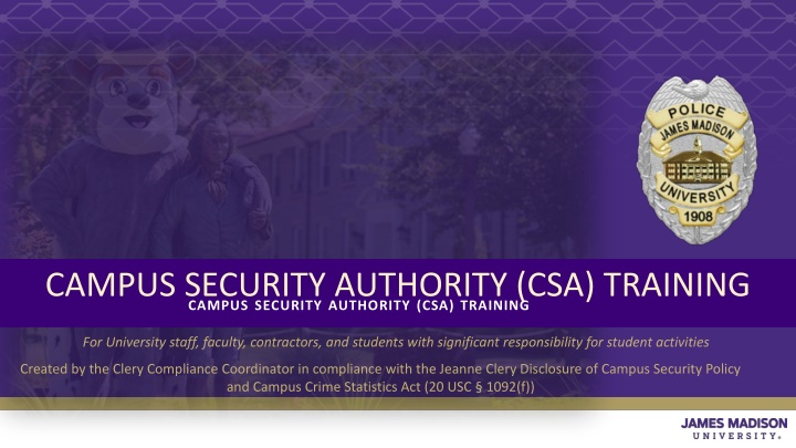 campus security authority csa training campus