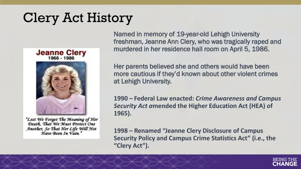 clery act history