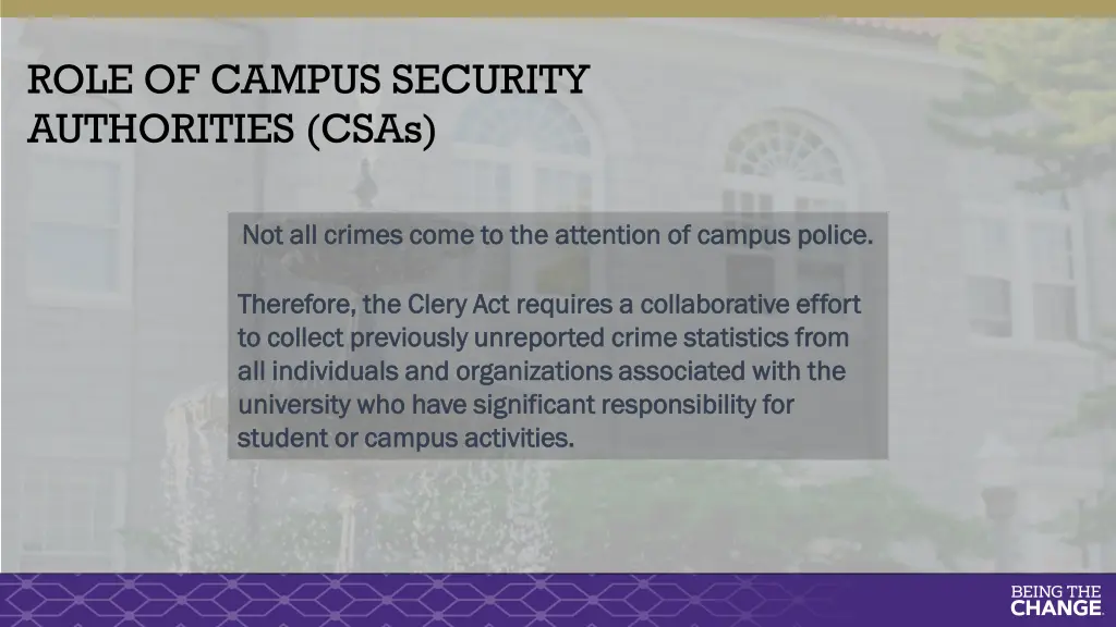 role of campus security authorities csas