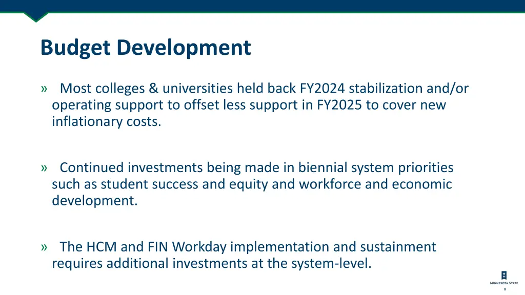 budget development