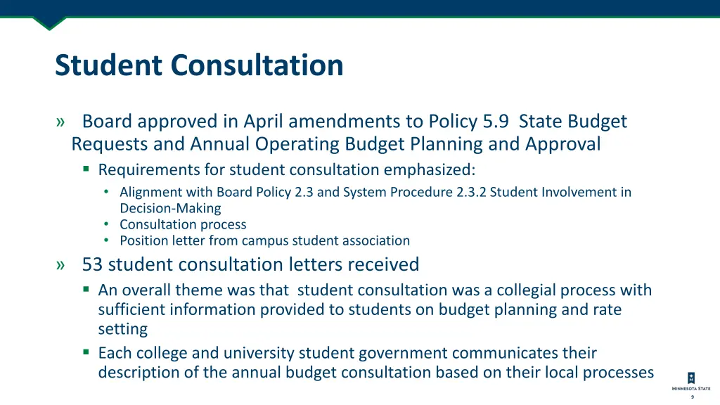 student consultation