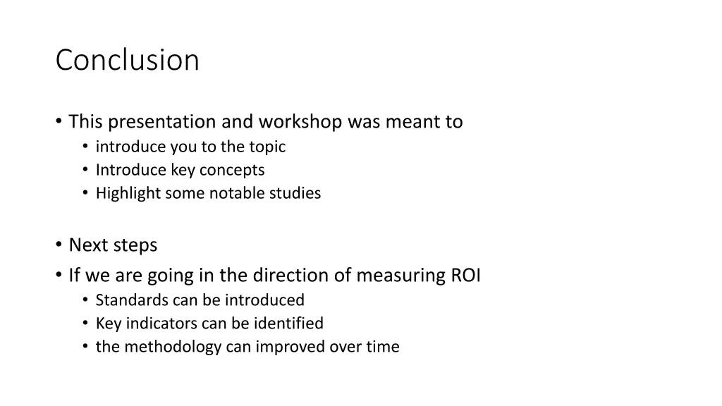 conclusion