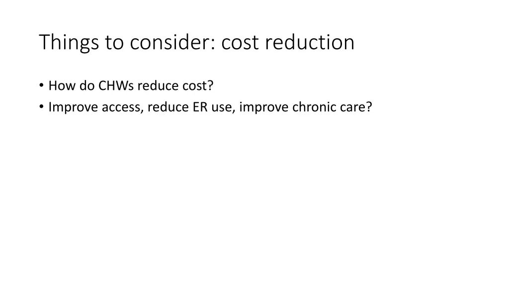 things to consider cost reduction