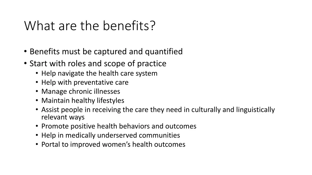 what are the benefits
