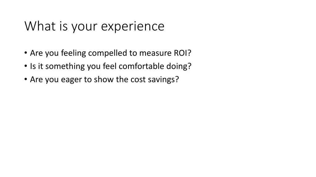 what is your experience