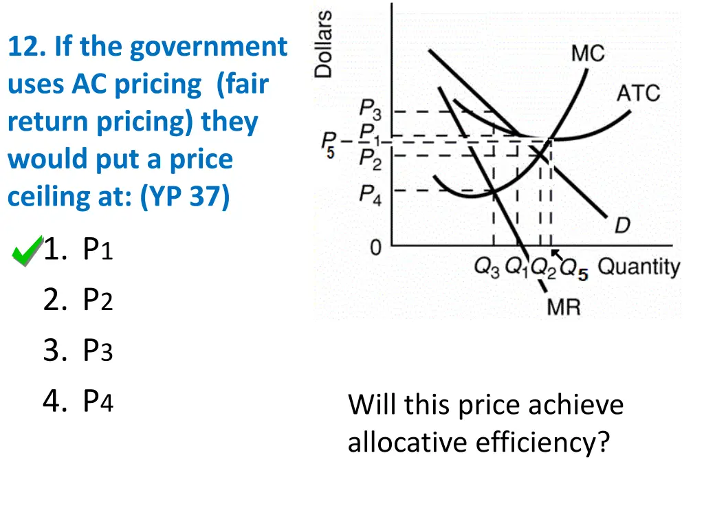 12 if the government uses ac pricing fair return 1
