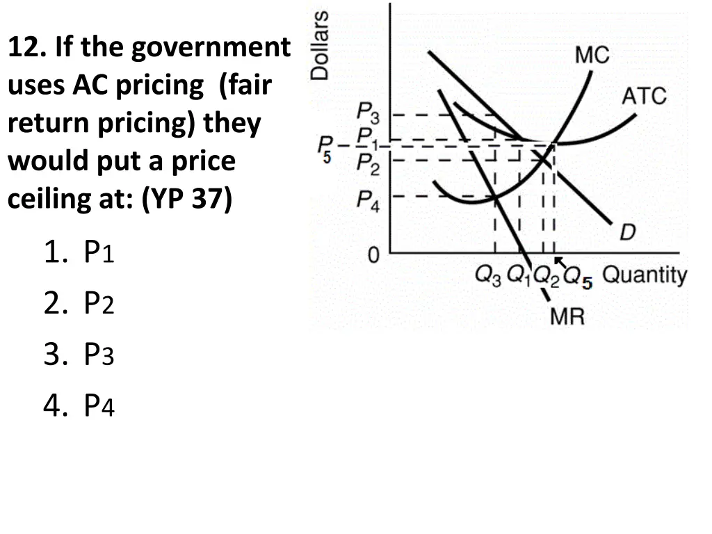 12 if the government uses ac pricing fair return