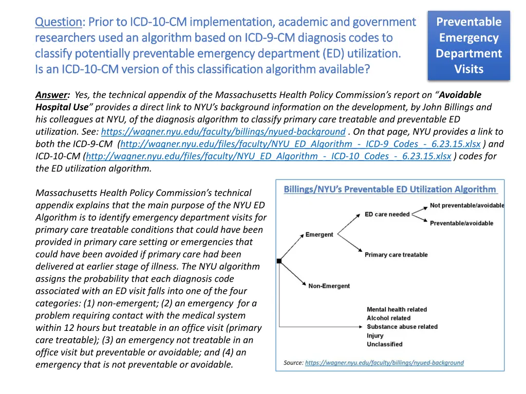 question question prior to icd prior