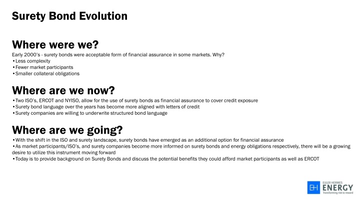surety bond evolution where were we early 2000