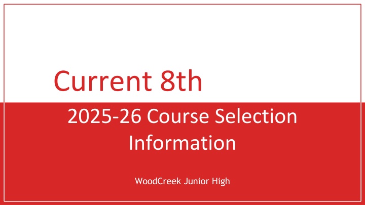 current 8th graders 2025 26 course selection