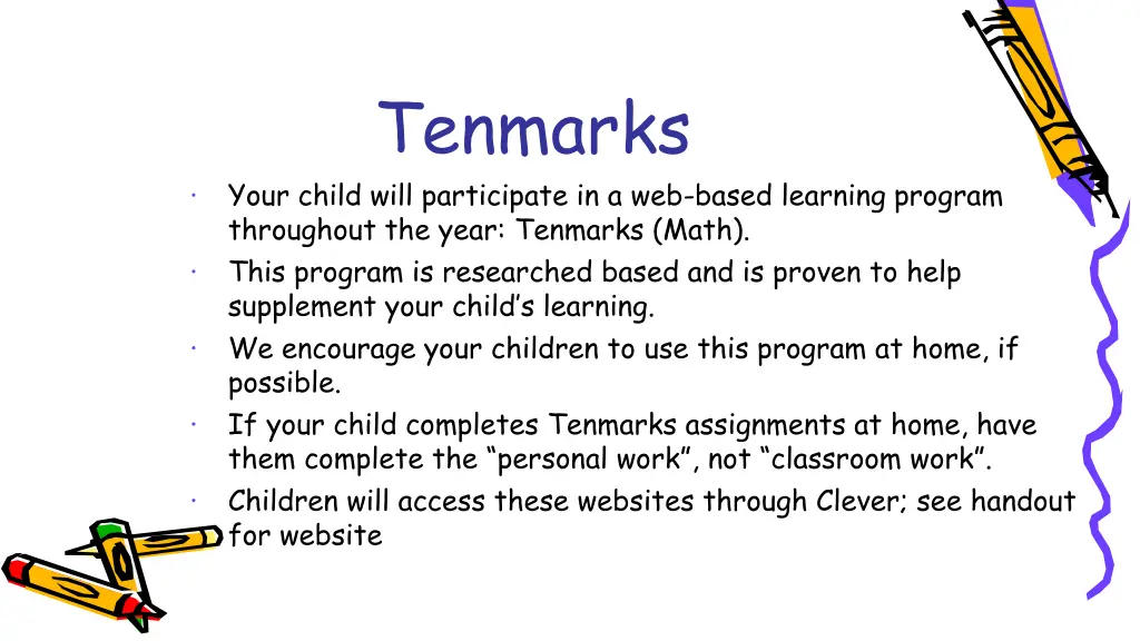 tenmarks your child will participate