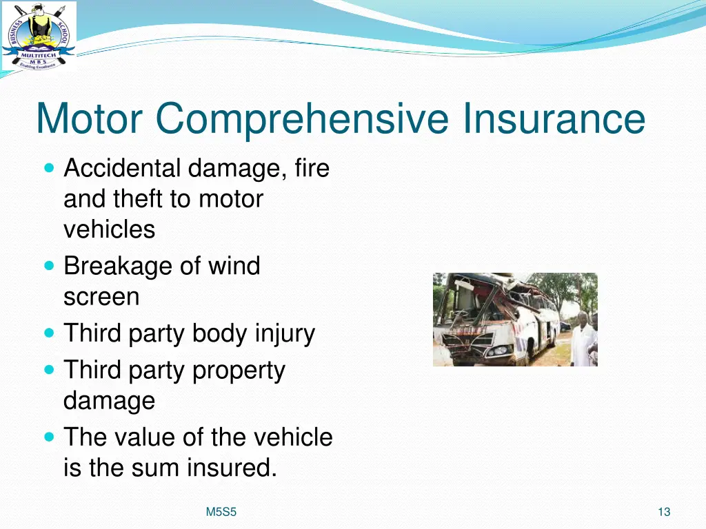 motor comprehensive insurance accidental damage