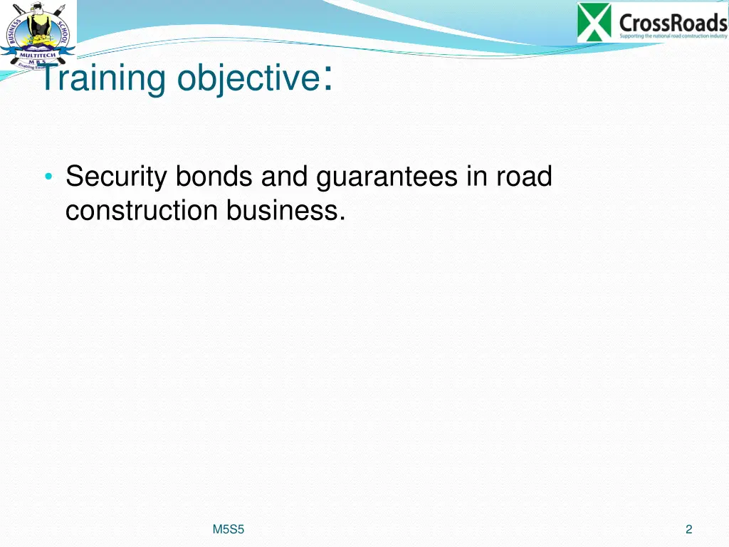 training objective
