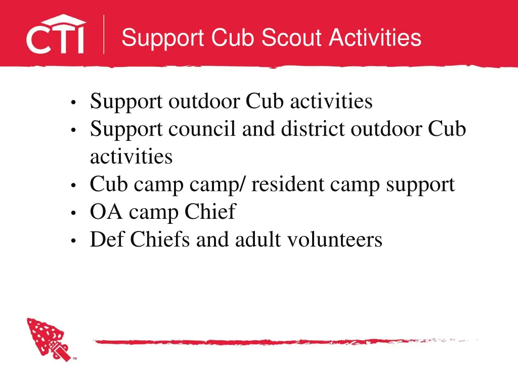 support cub scout activities