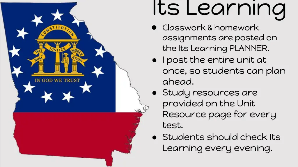 its learning classwork homework assignments