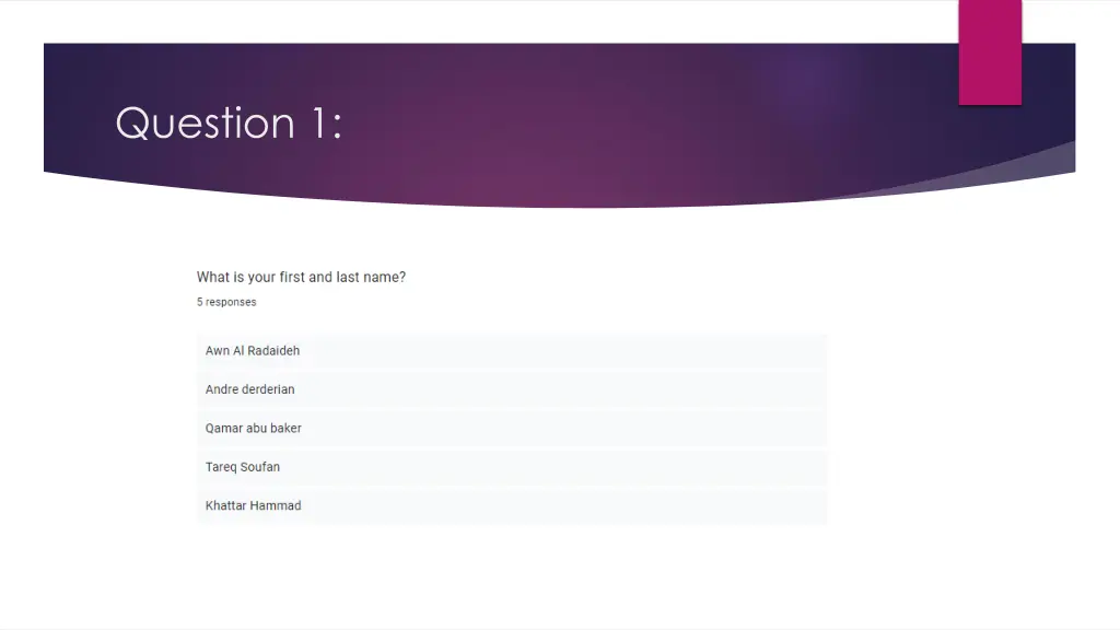 question 1