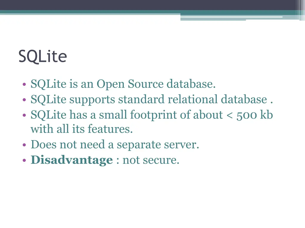 sqlite