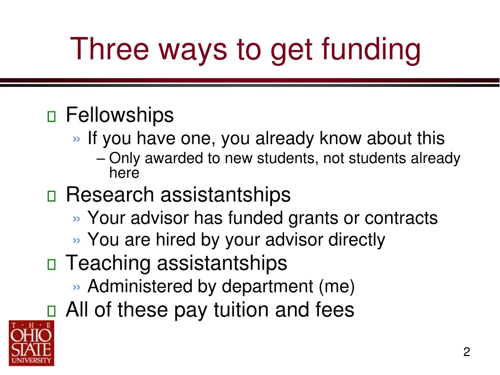 three ways to get funding