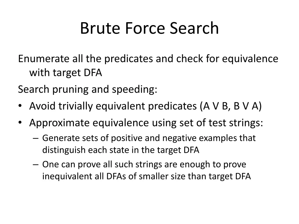 brute force search