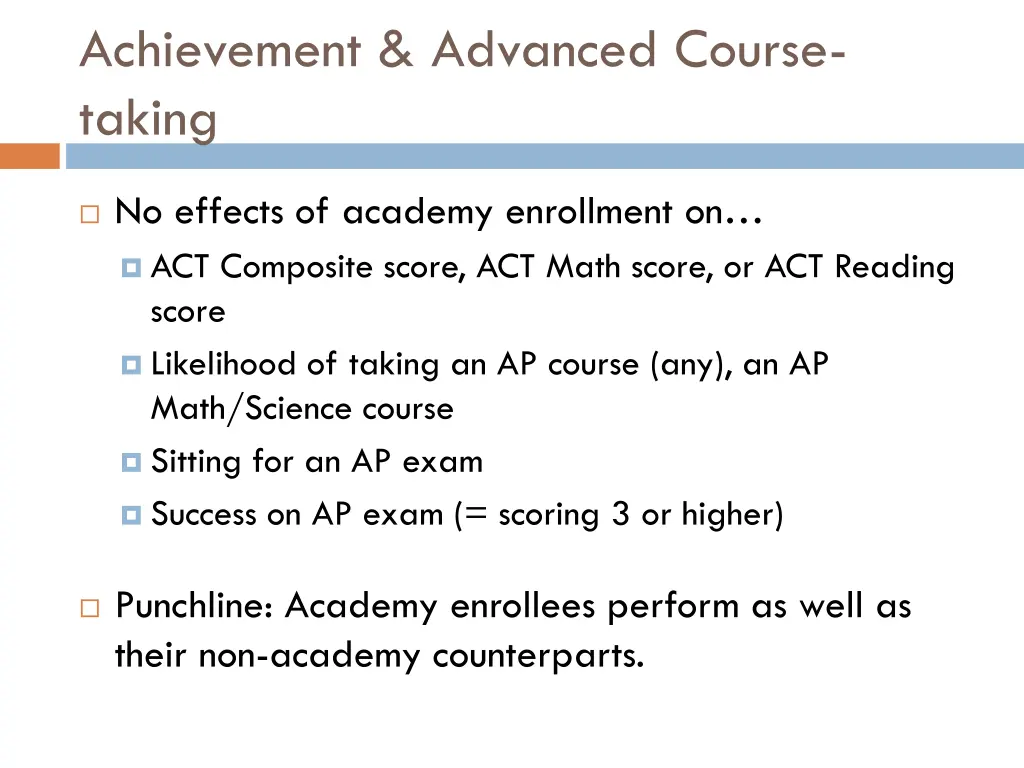 achievement advanced course taking