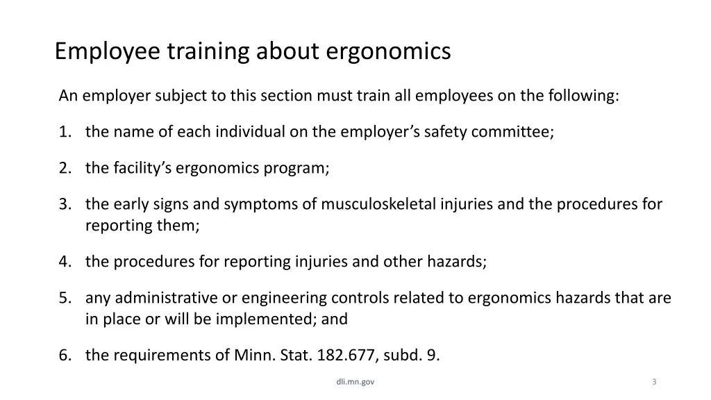 employee training about ergonomics