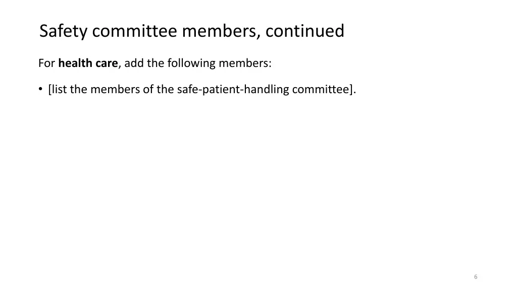 safety committee members continued 1